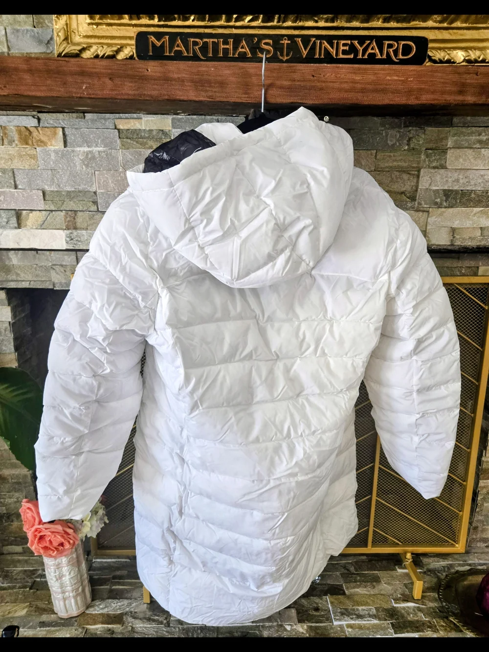 IKAZZ Winter Warm Packable Long Lightweight Hooded Puffer Coat - White (XL) NWT